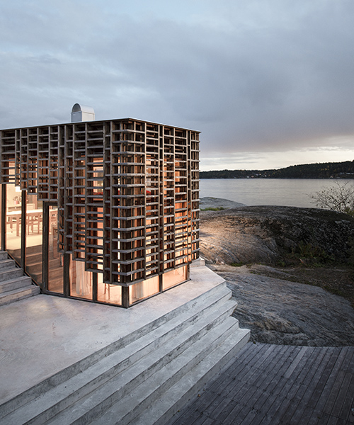 atelier oslo's 'island house' overlooks the rocky norwegian coastline