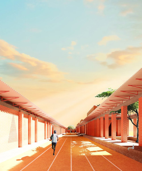 atelier RZLBD plans the benga secondary school in malawi with a central courtyard space