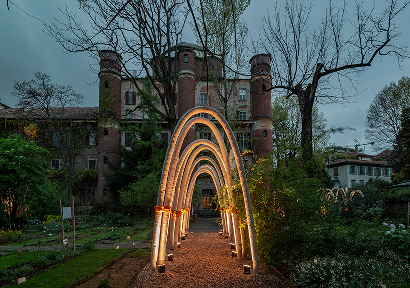 carlo ratti unveils architectural structures made of mushrooms for milan design week
