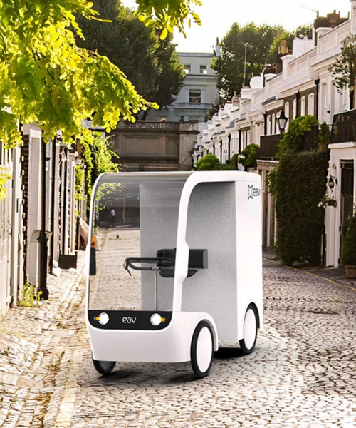 ultra-green quadricycles clad in hemp and cashews could replace delivery vans