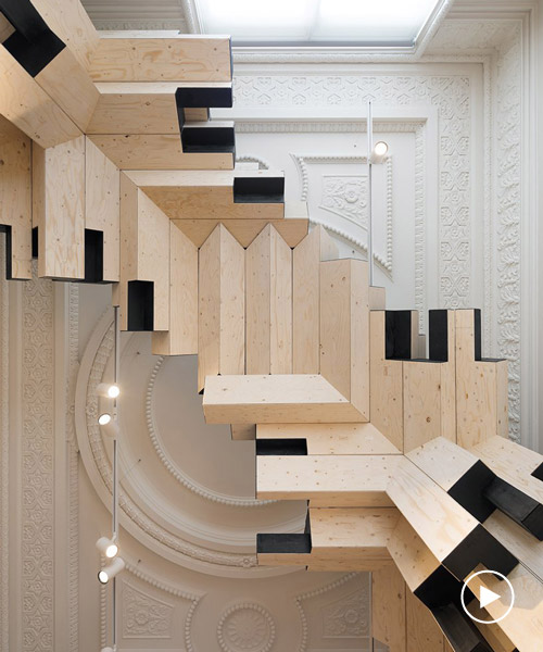gilles retsin fuses augmented reality with timber construction at the royal academy london