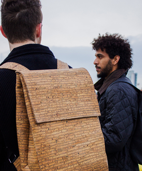 carry your stuff guilt free with this 100% recycled cork backpack
