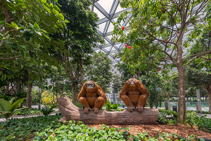 jewel changi airport, and the world's tallest indoor waterfall, completes in singapore