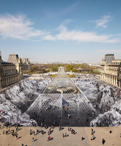 street artist JR transforms musée du louvre with epic optical illusion