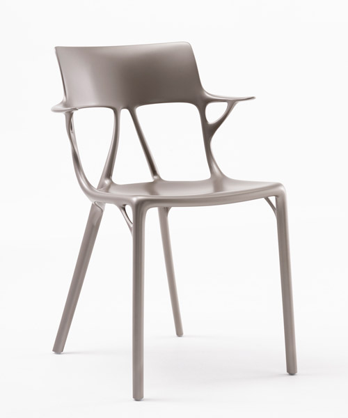kartell and philippe starck unveil a chair designed using A.I at salone del mobile