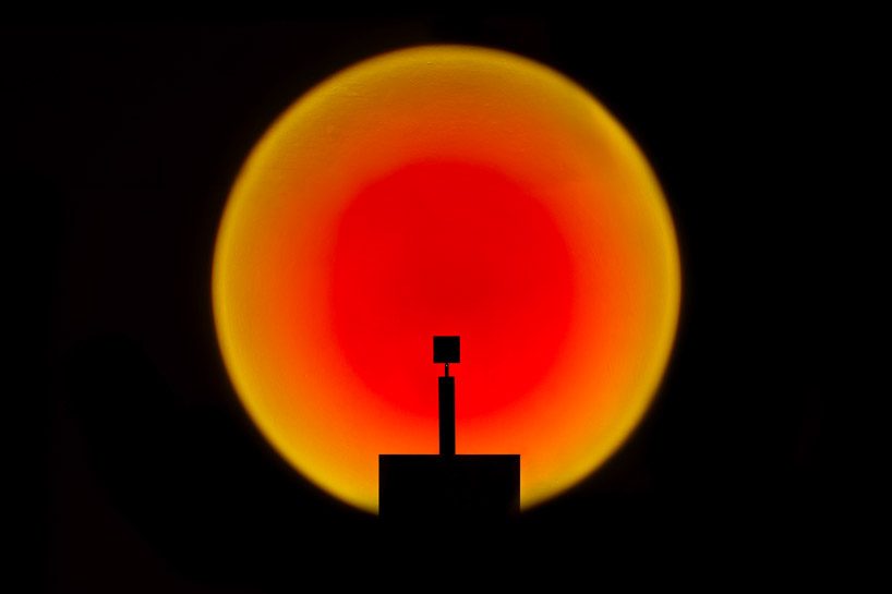 mandalaki's halo lamp creates your own personal sun with intense spectrum of color designboom