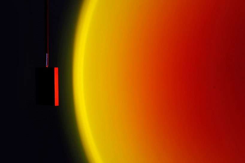 mandalaki's halo lamp creates your own personal sun with intense spectrum of color designboom