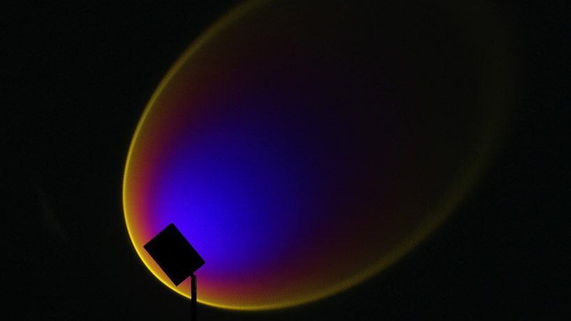 mandalaki's halo lamp creates your own personal sun with intense spectrum of color designboom