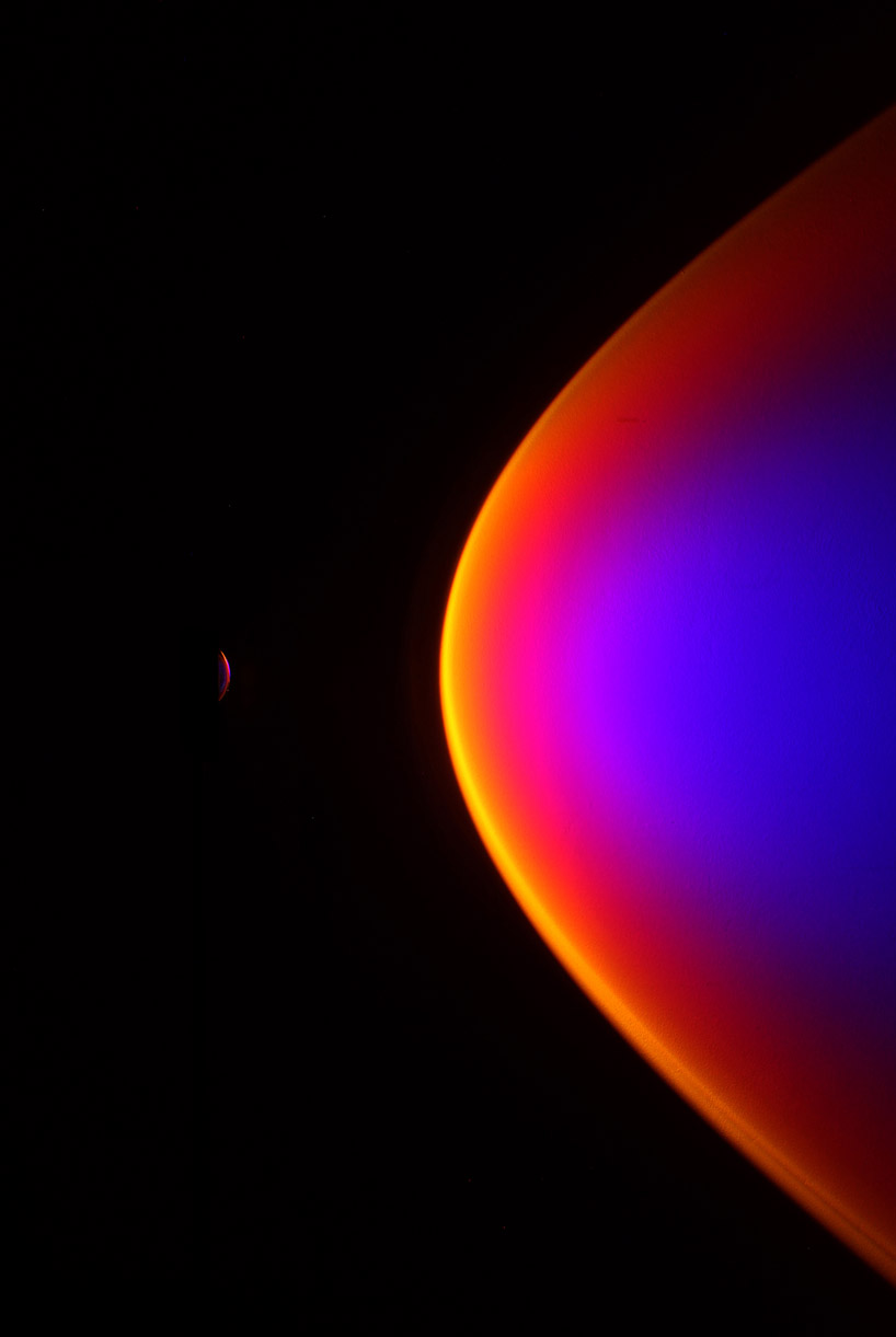 mandalaki's halo lamp creates your own personal sun with intense spectrum of color designboom