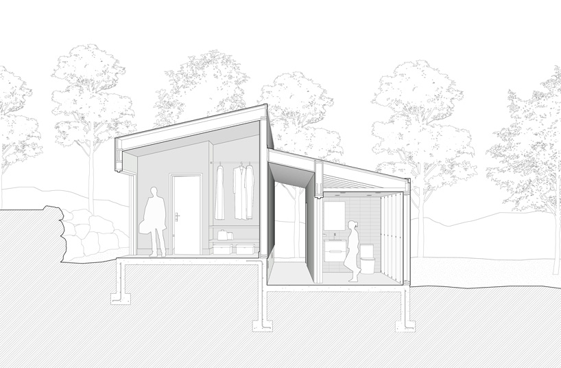 miguel quismondo builds small pavilion with charred wood and a polycarbonate façade