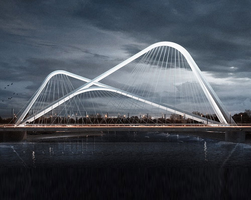 AND office + NAN architects construct a bridge inspired by mountain peaks in china