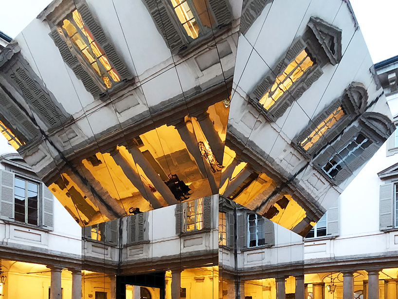 reflective pavilion by pezo von ellrichshausen is an echo of its historic milanese surroundings