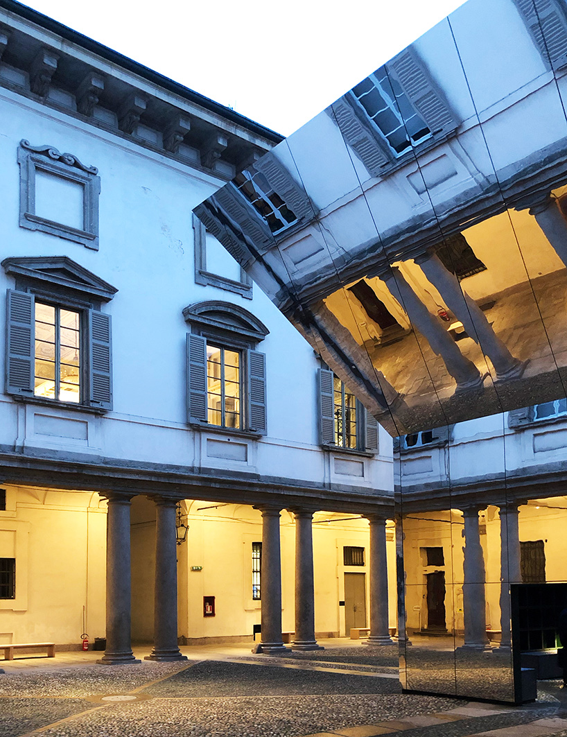 reflective pavilion by pezo von ellrichshausen is an echo of its historic milanese surroundings