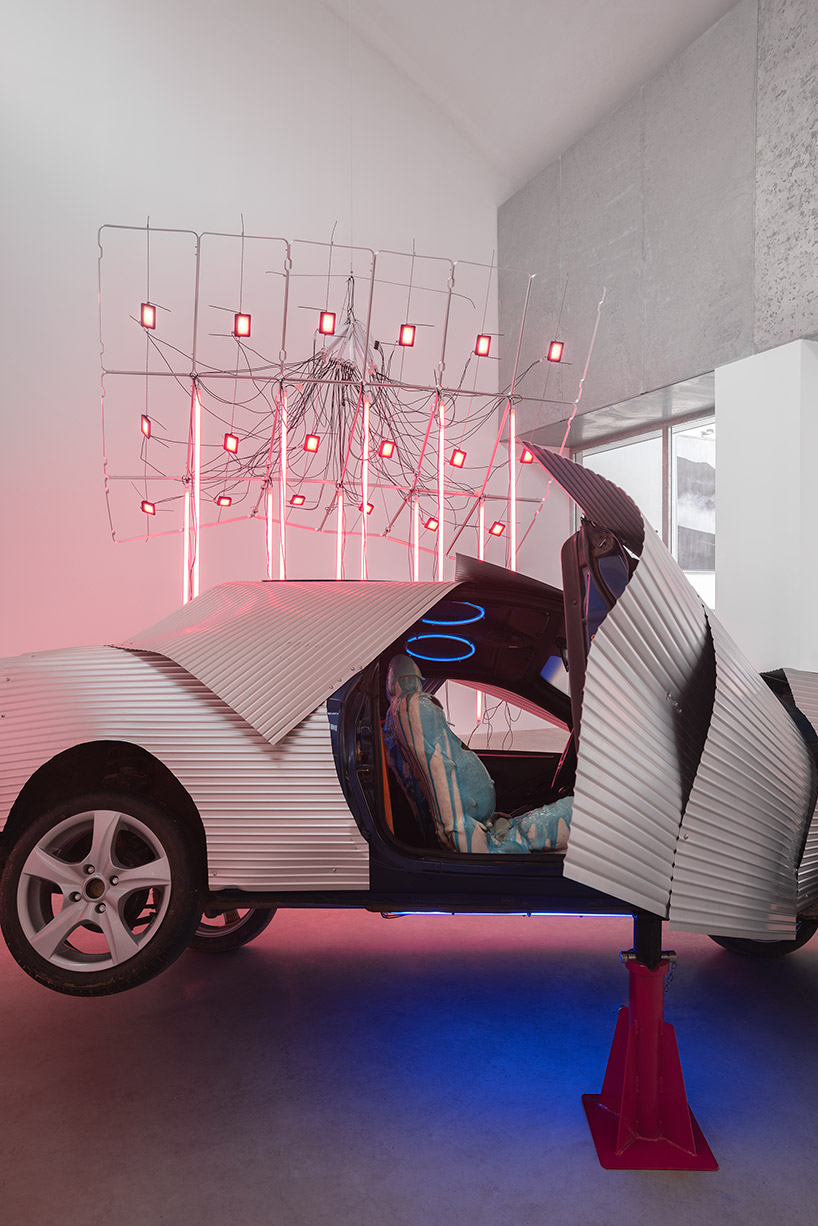 guillermo santomá uses RIMOWA aluminum panels to pimp car during milan design week kaleidoscope