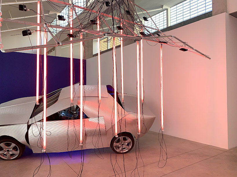 guillermo santomá uses RIMOWA aluminum panels to pimp car during milan design week kaleidoscope