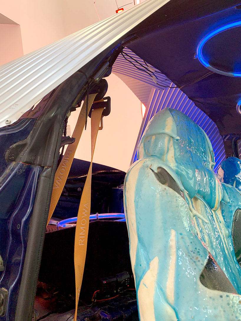 guillermo santomá uses RIMOWA aluminum panels to pimp car during milan design week kaleidoscope