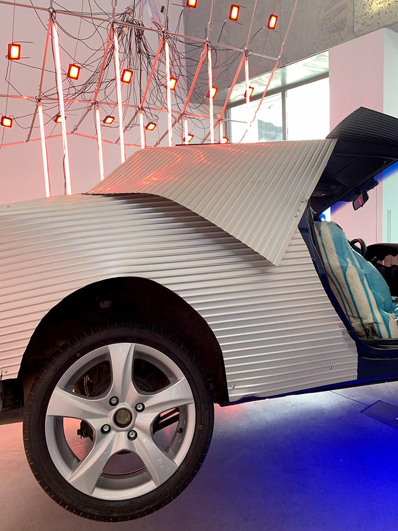 guillermo santomá uses RIMOWA aluminum panels to pimp car during milan design week kaleidoscope