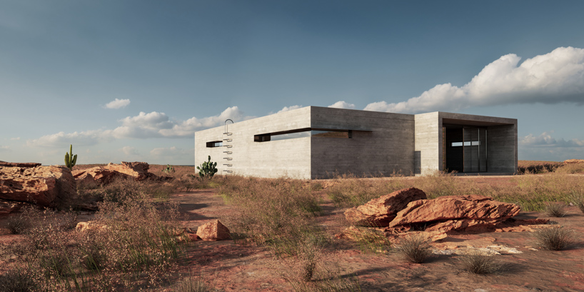 marc thorpe designs minimalist ‘sharp house’ among new mexico desert