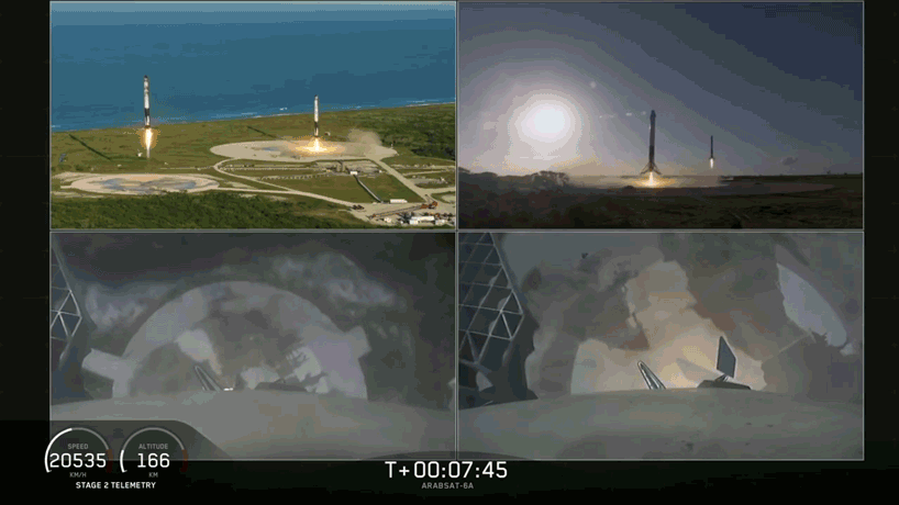 spaceX landed all three falcon heavy rocket boosters, a hat trick of atmospheric proportions