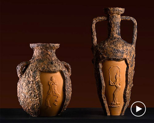 tal batit carves viral 'pop-trash' culture events into a series of ceramic vases