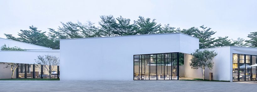 mozhao architects builds the living art pavilion with six unit blocks in shenzhen