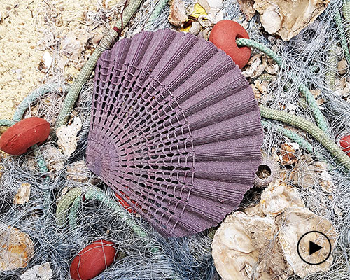 the new raw uses ocean waste to create 3D-printed seashell sculptures 