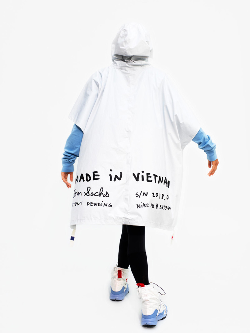 NIKE and tom sachs reveal exploding poncho as part of upcoming