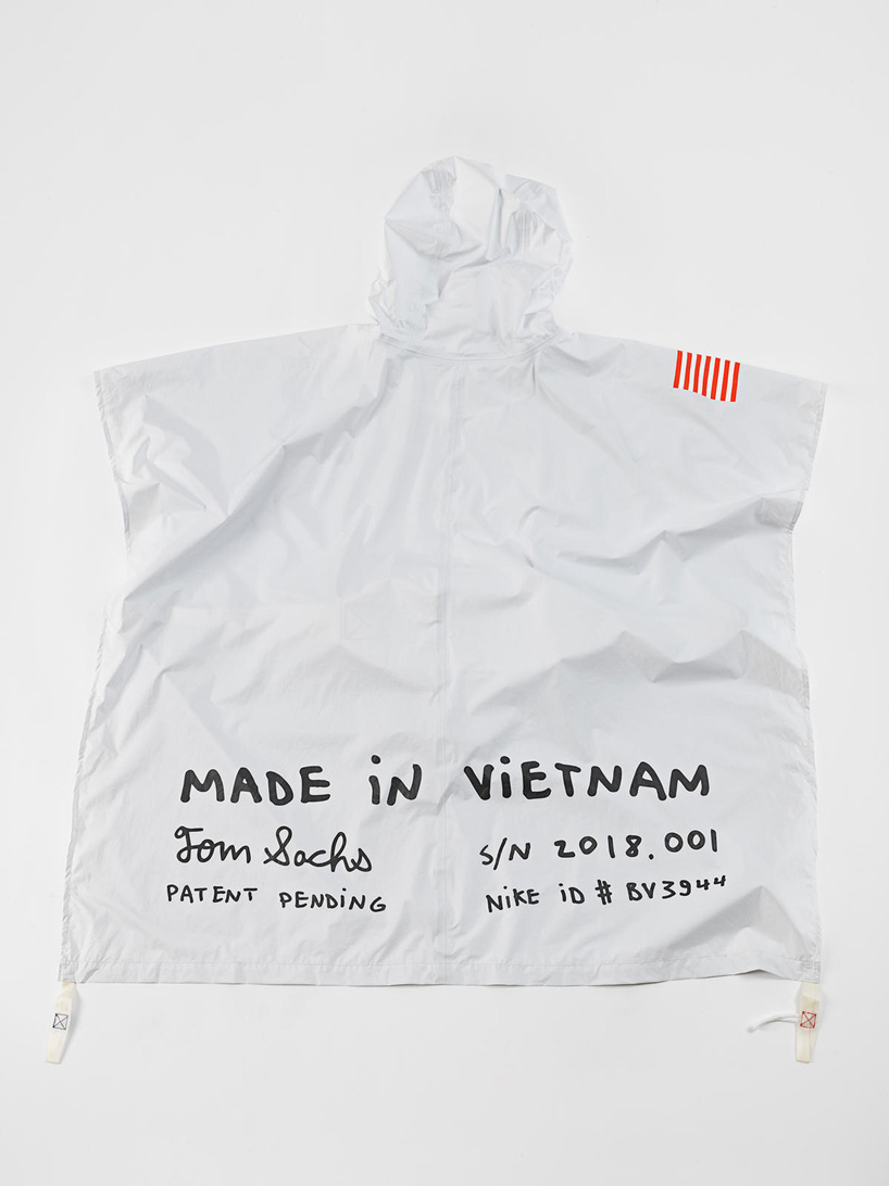 NIKE and tom sachs reveal exploding poncho as part of upcoming NIKECRAFT  collection