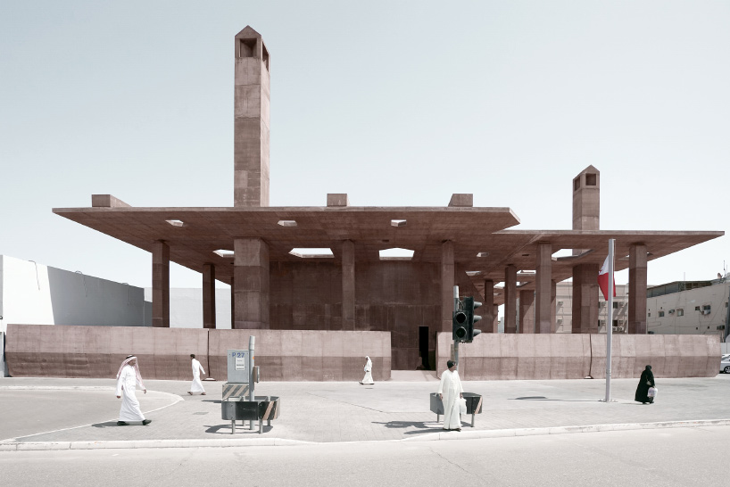 valerio olgiati creates concrete canopy for bahrain’s pearling path