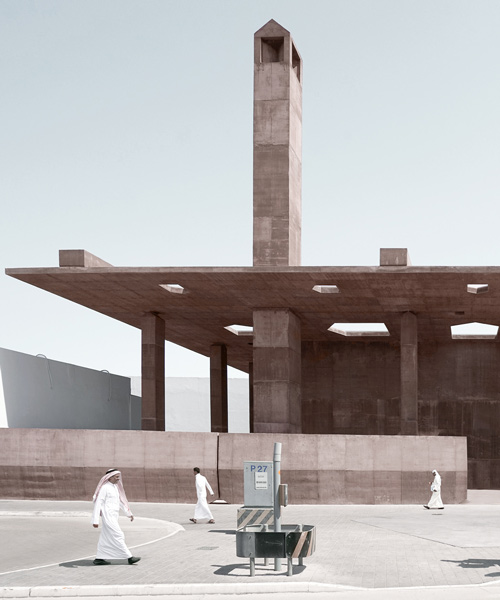 valerio olgiati creates concrete canopy for bahrain's pearling path in muharraq
