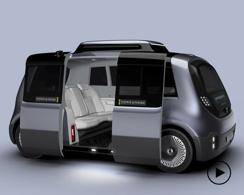 the self driving shuttle by KLIO imagines public transportation of smart cities