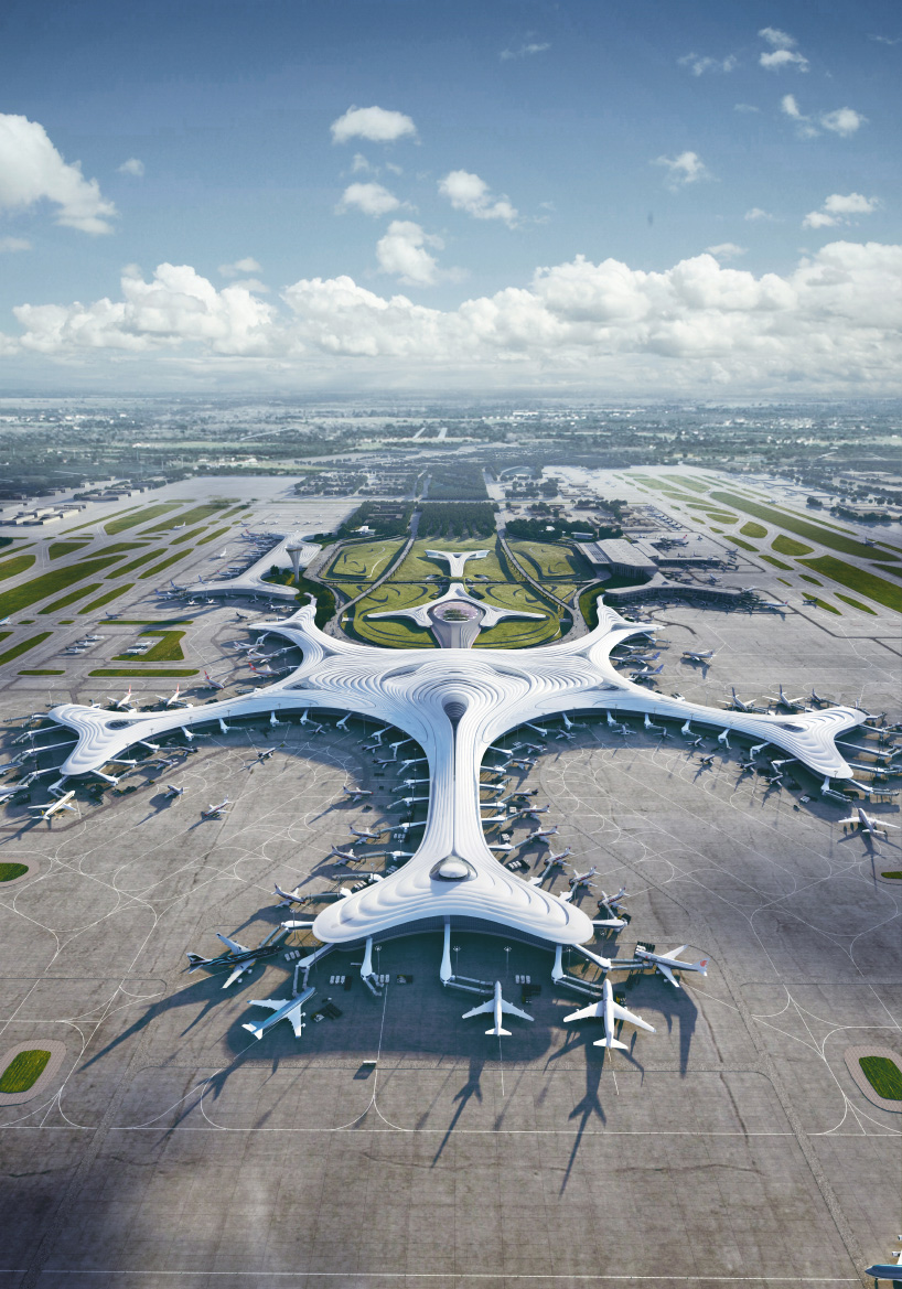 ?MAD architects proposes snowflake-shaped terminal for harbin airport