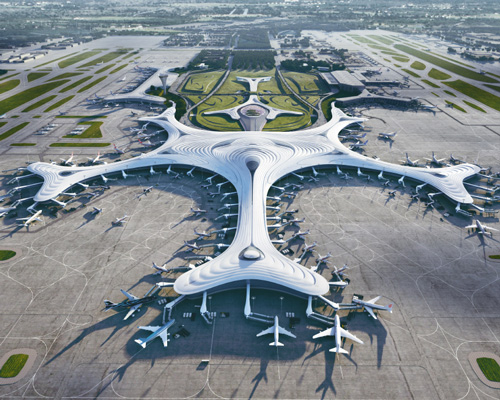  MAD architects proposes snowflake-shaped terminal for china's harbin airport