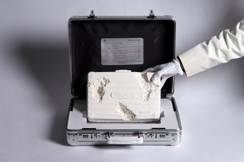 daniel arsham brings a vintage RIMOWA suitcase back to life