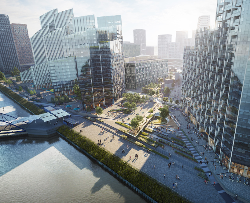 ‘the tide’ is a linear park in london designed by diller scofidio + renfro
