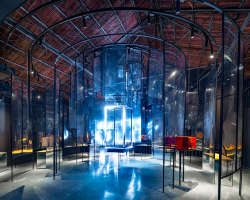 dongqi design forms concentric circles to showcase buddhist shrines in shanghai