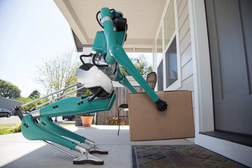 ford's foldable robot could soon be delivering your packages designboom