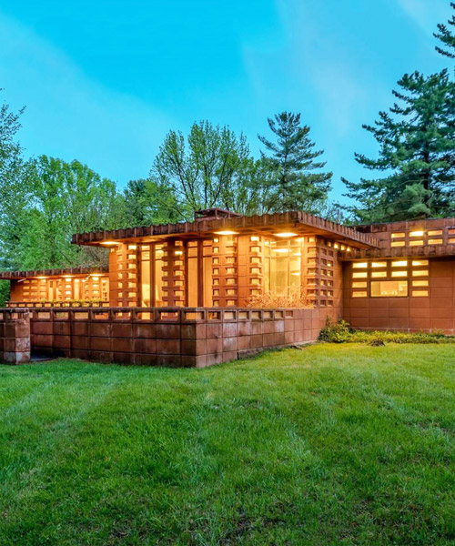 frank lloyd wright's 'pappas house' goes on sale, made entirely from concrete blocks