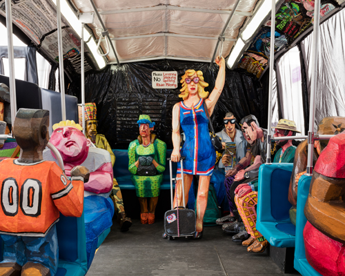 vibrant diversity, MTA easter eggs, and sunglasses from '95 are all on 'the bus' at frieze