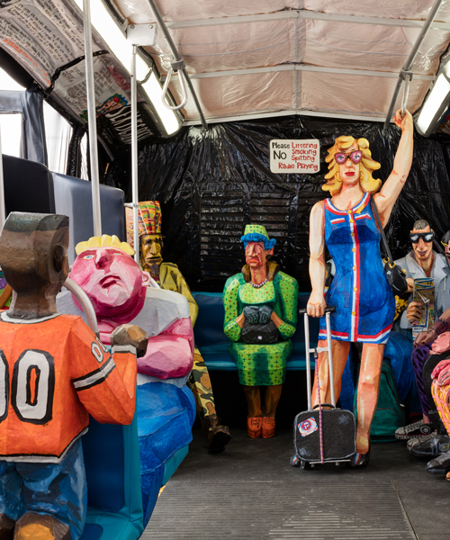 vibrant diversity, MTA easter eggs, and sunglasses from '95 are all on 'the bus' at frieze
