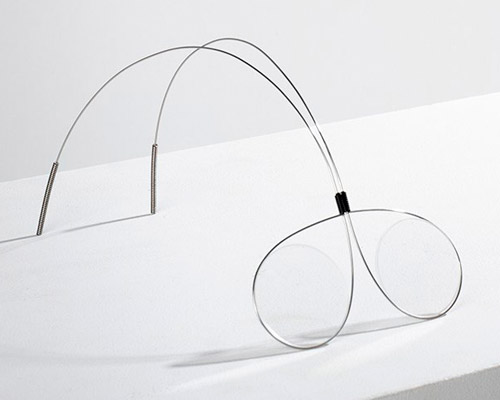 haus otto utilizes wire to allow people to make their own 'one dollar glasses'