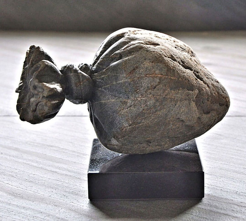 hirotoshi ito carves stone into flexible sculptures that play with perception designboom