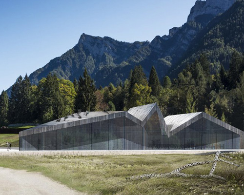 italian duo scatters architectural interventions in arte sella landscape