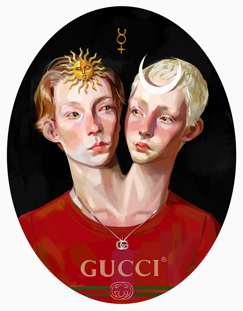 Gucci - Illustrated by artist Ignasi Monreal, new men's