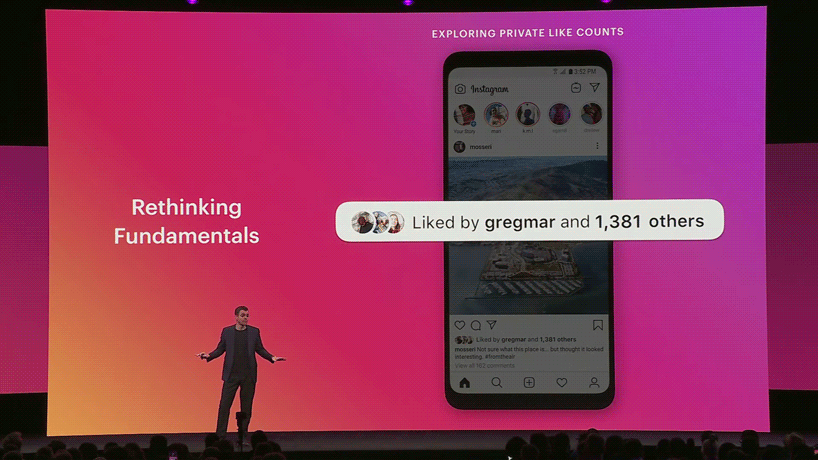 instagram considers removing 'likes' to make platform less harmful designboom