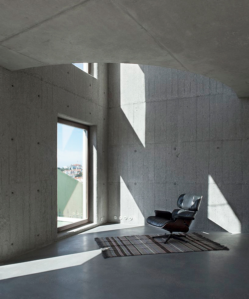 leopold banchini + daniel zamarbide expose the concrete structure of casa do monte in lisbon