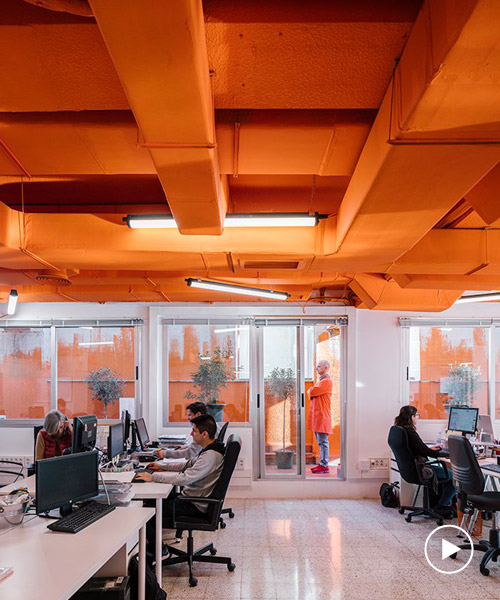MARIANO applies bright colors to restore an existing office building in madrid