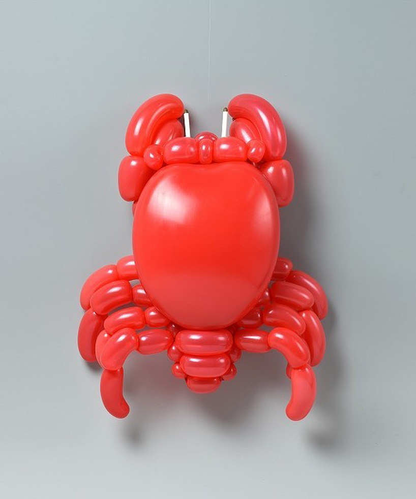 a squid, a chicken, and a beetle, join masayoshi matsumoto's collection of intricate balloon sculptures designboom