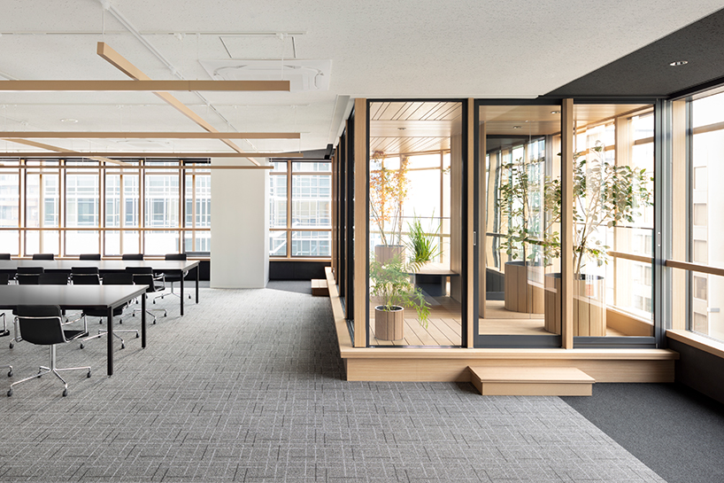 nendo's timber-grid tokyo building tops out with a sky forest terrace