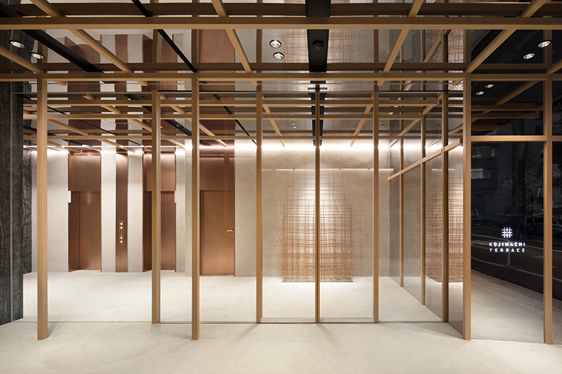 nendo's timber-grid tokyo building tops out with a sky forest terrace